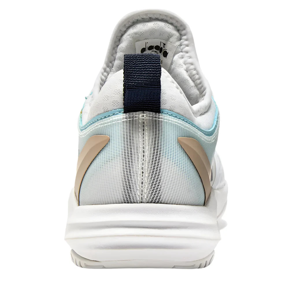 Women's Speed Blushield Fly 4 Tennis Shoes White and Blue Corsair