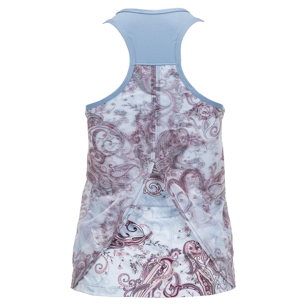 Women's Sweet Shots Racerback Tennis Tank Dancing Paisley