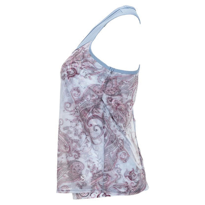 Women's Sweet Shots Racerback Tennis Tank Dancing Paisley