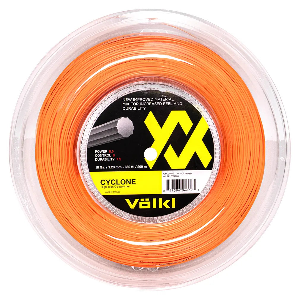 Cyclone 18G Tennis String Reel Fluo Orange