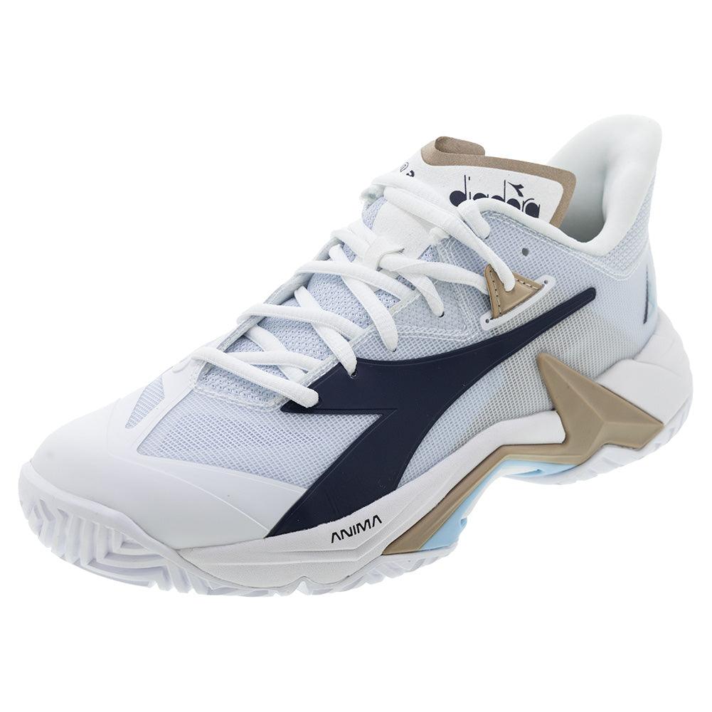 Women's B.Icon 3 Tennis Shoes White and Blue Corsair