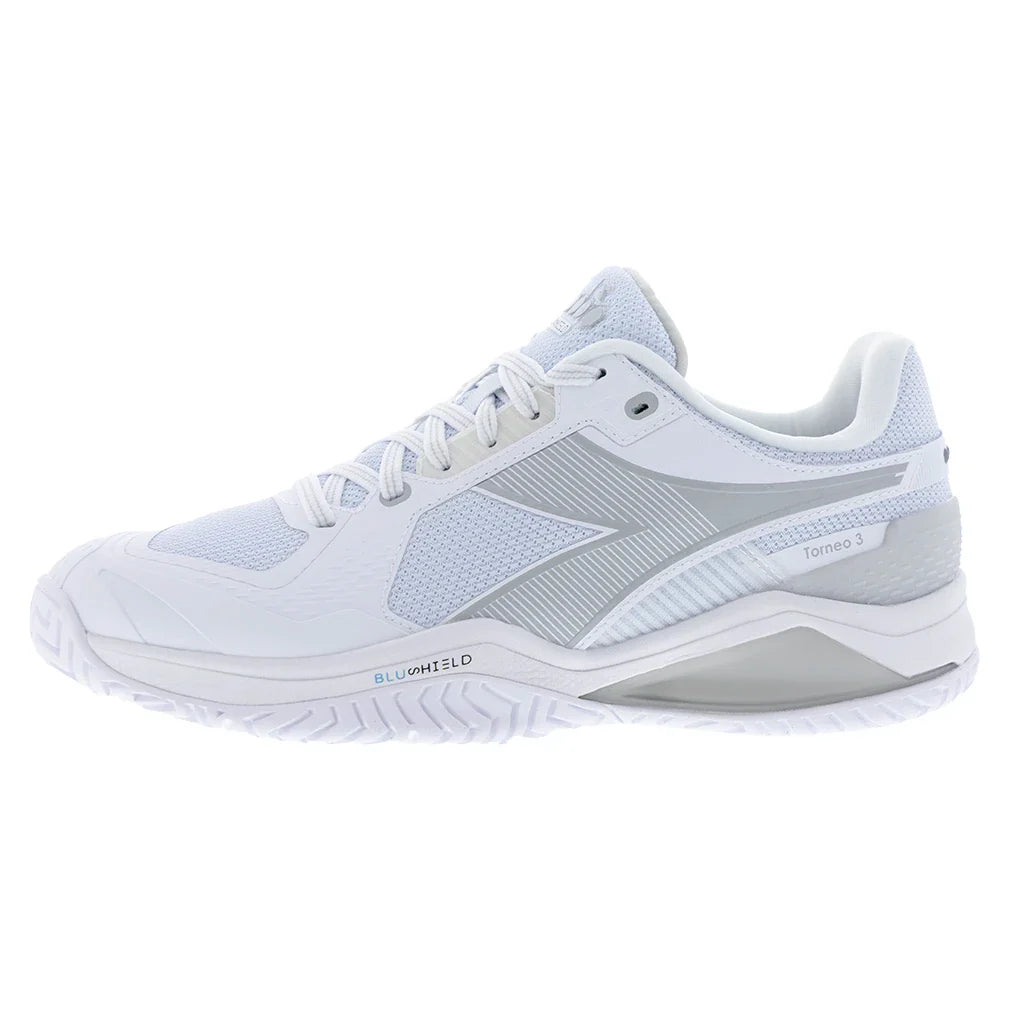 Women's Blushield Torneo 3 Tennis Shoes White and Silver