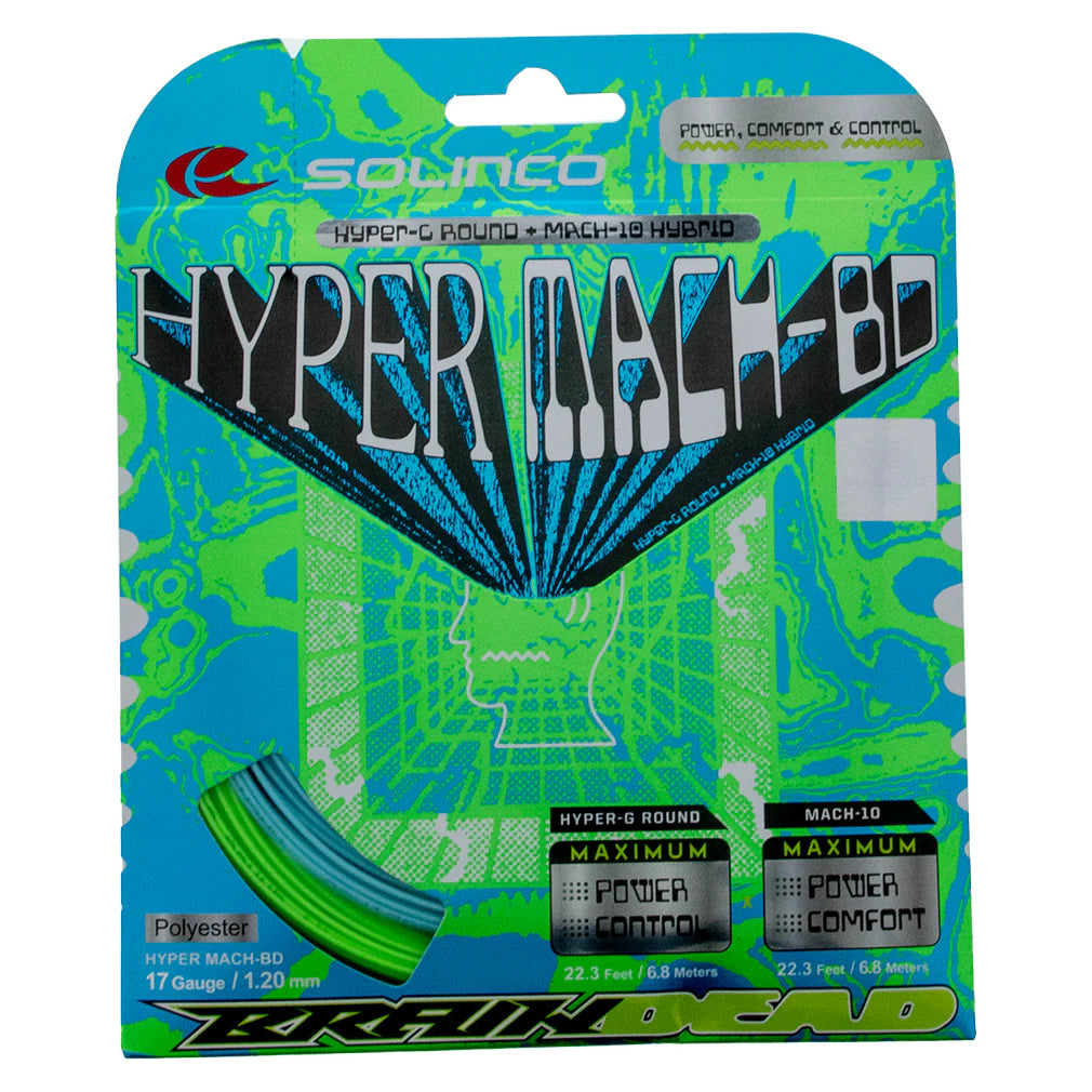 Hyper Mach-BD 17g Hybrid Tennis String Set