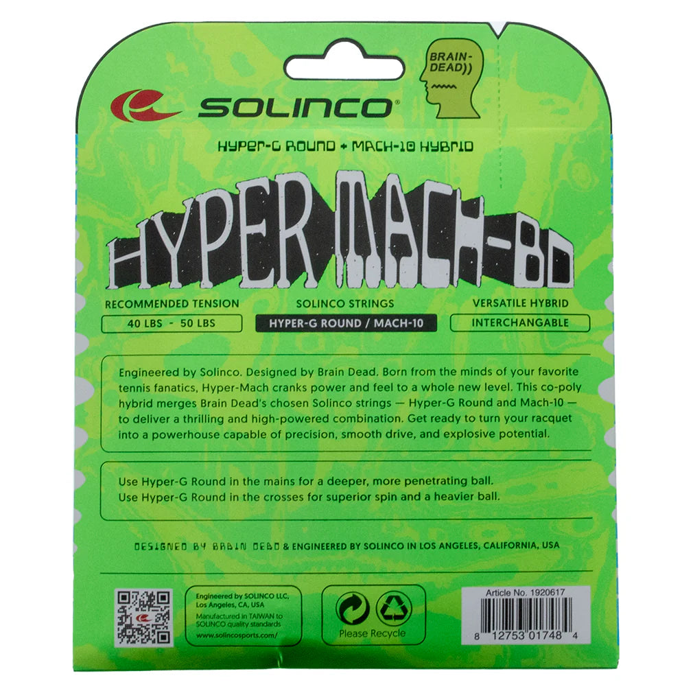 Hyper Mach-BD 17g Hybrid Tennis String Set