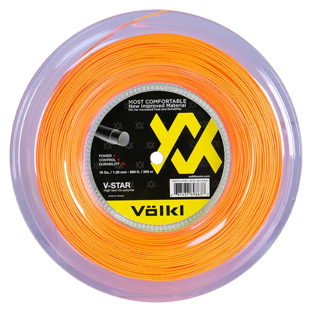 V Star Tennis String Reel Fluo Orange