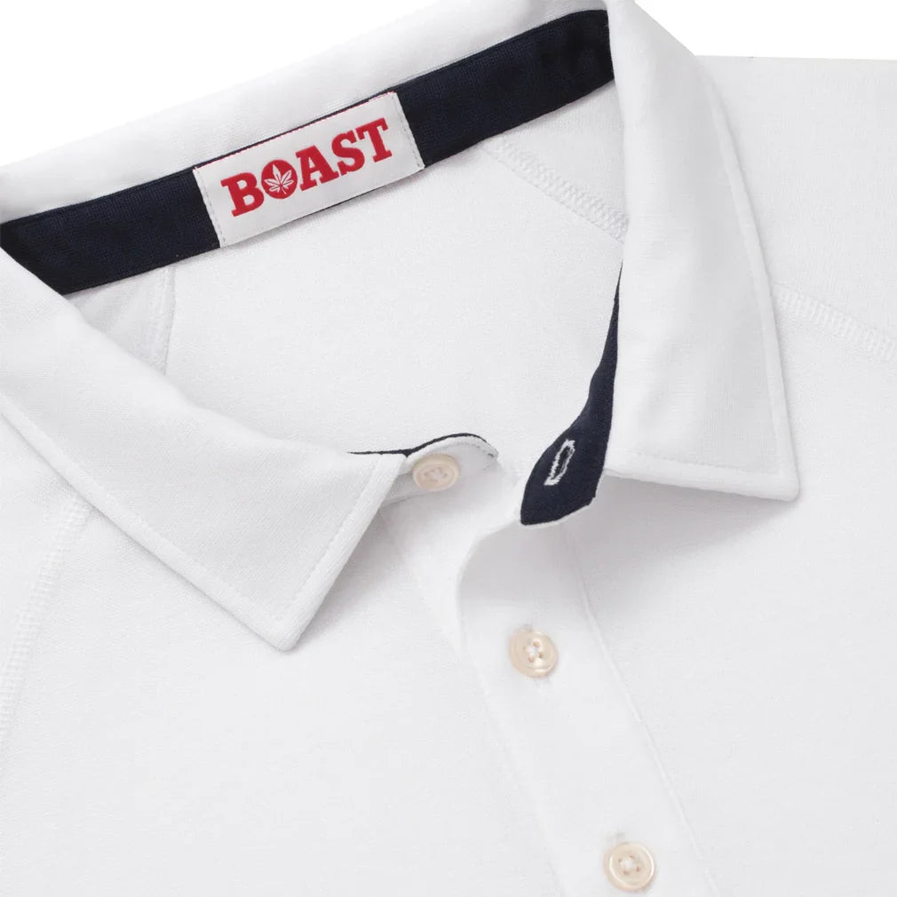 Men's Performance Raglan Tennis Polo White