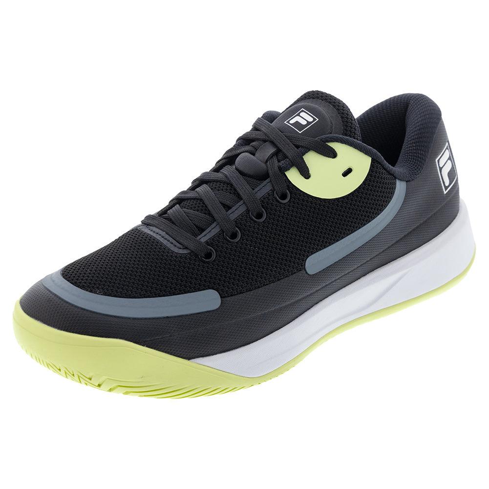 Men's Quick Ace Tennis Shoes Black and Shadow Lime