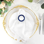 20 Pack Diamond Round Chair Sash Band Buckle Pins Royal Blue - Timeless Rhinestone Napkin Rings 2.5" - Bell Racket Store