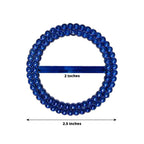20 Pack Diamond Round Chair Sash Band Buckle Pins Royal Blue - Timeless Rhinestone Napkin Rings 2.5" - Bell Racket Store