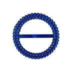 20 Pack Diamond Round Chair Sash Band Buckle Pins Royal Blue - Timeless Rhinestone Napkin Rings 2.5" - Bell Racket Store