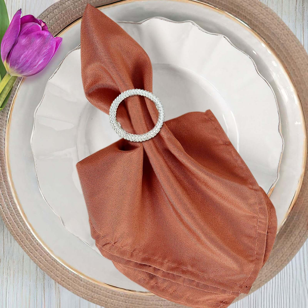 20 Pack Diamond Round Chair Sash Band Buckle Pins Silver - Timeless Rhinestone Napkin Rings 2.5" - Bell Racket Store