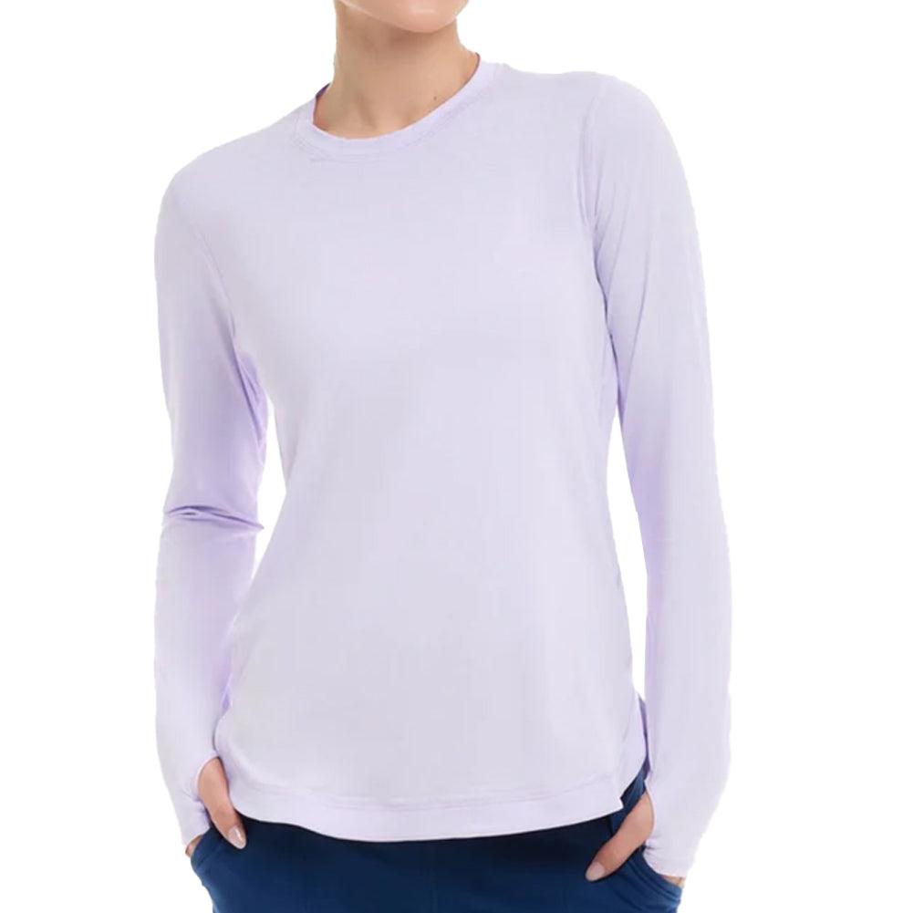 Women's Relaxed Scallop Long Sleeve Tennis Top