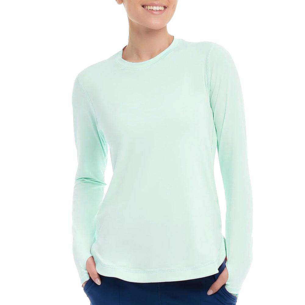 Women's Relaxed Scallop Long Sleeve Tennis Top