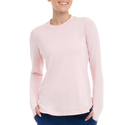 Women's Relaxed Scallop Long Sleeve Tennis Top