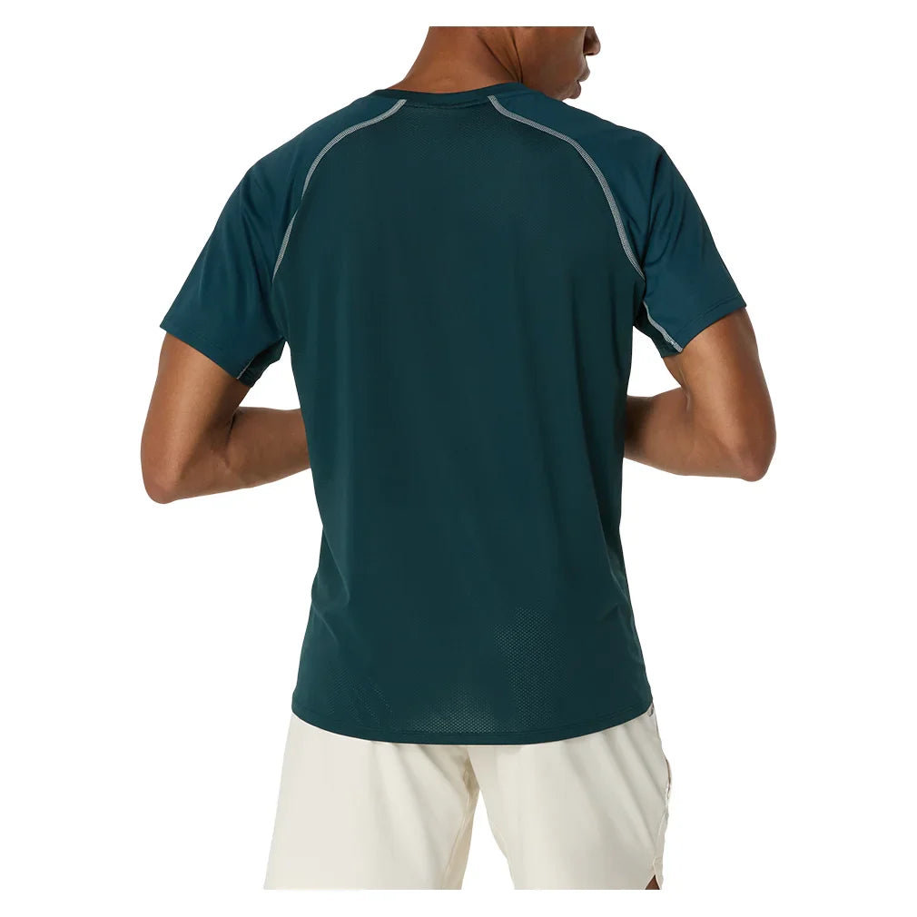 Men's Match ACTIBREEZE Short Sleeve Tennis Top Saxon Green