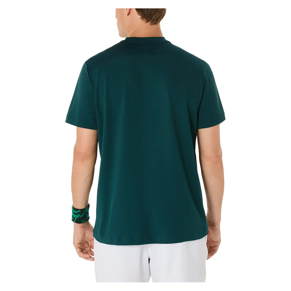 Men's Court Short Sleeve Tennis Top Saxon Green