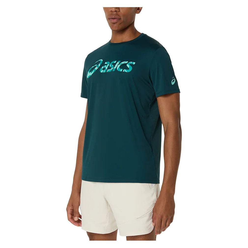 Men's Match Seasonal Graphic Tennis Tee Saxon Green