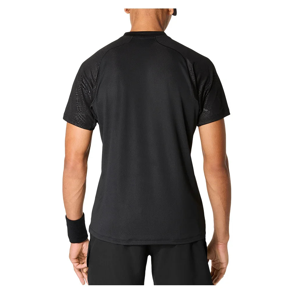 Men's Match Night Energy Short Sleeve Tennis Top Performance Black