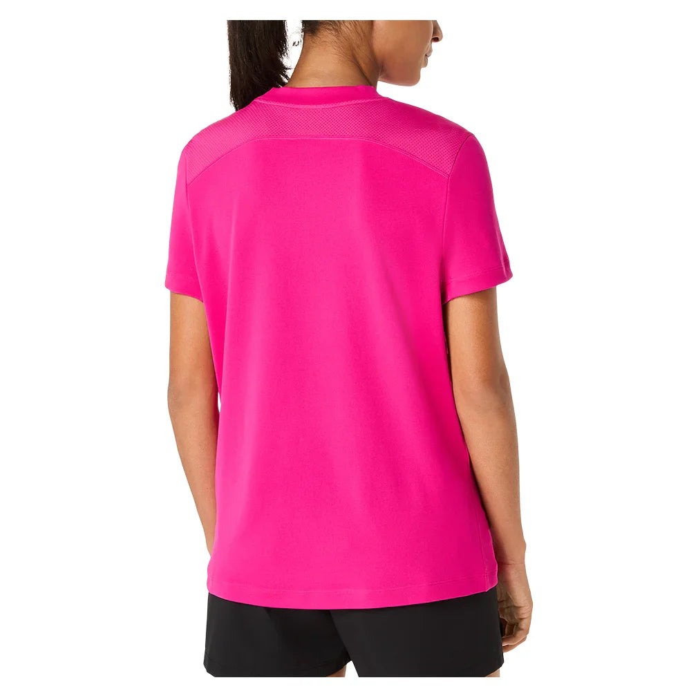 Women's Court Short Sleeve Tennis Top Pink Rave