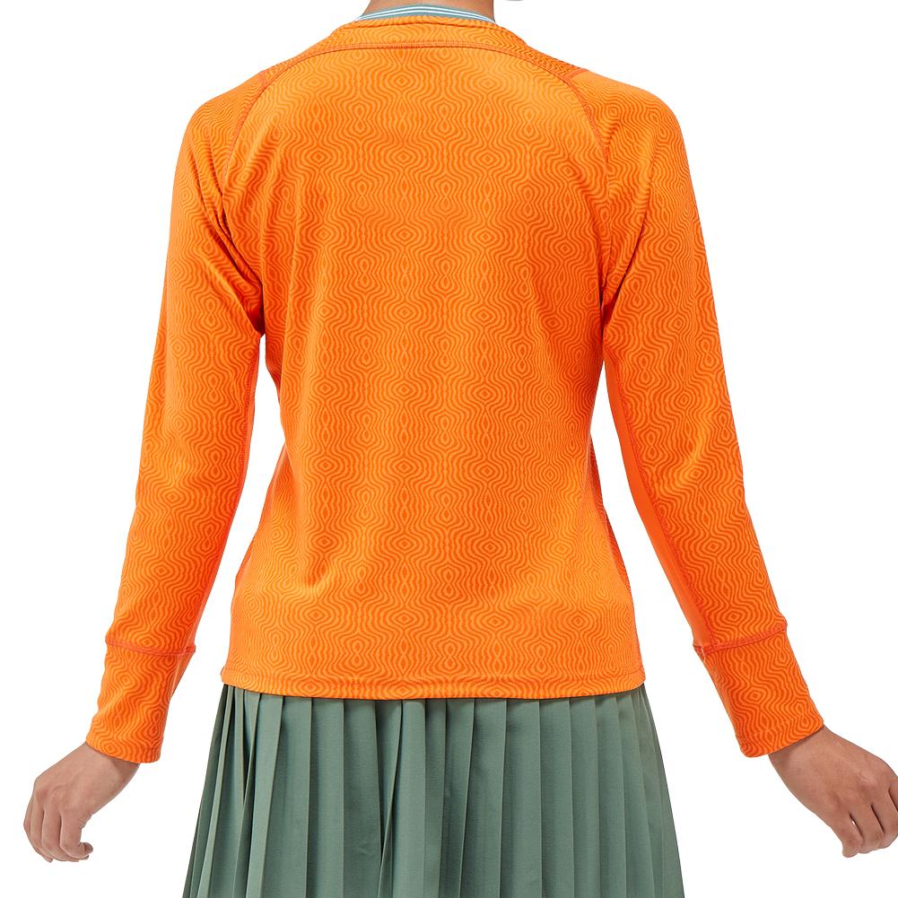 Womens Paris Longsleeve Tennis Top Bright Orange
