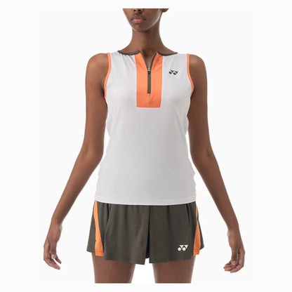 Women's Tournament Zip Tennis Tank
