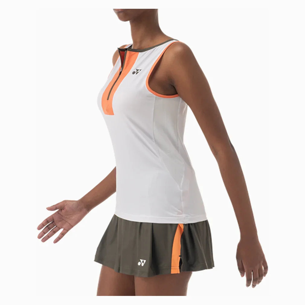 Women's Tournament Zip Tennis Tank