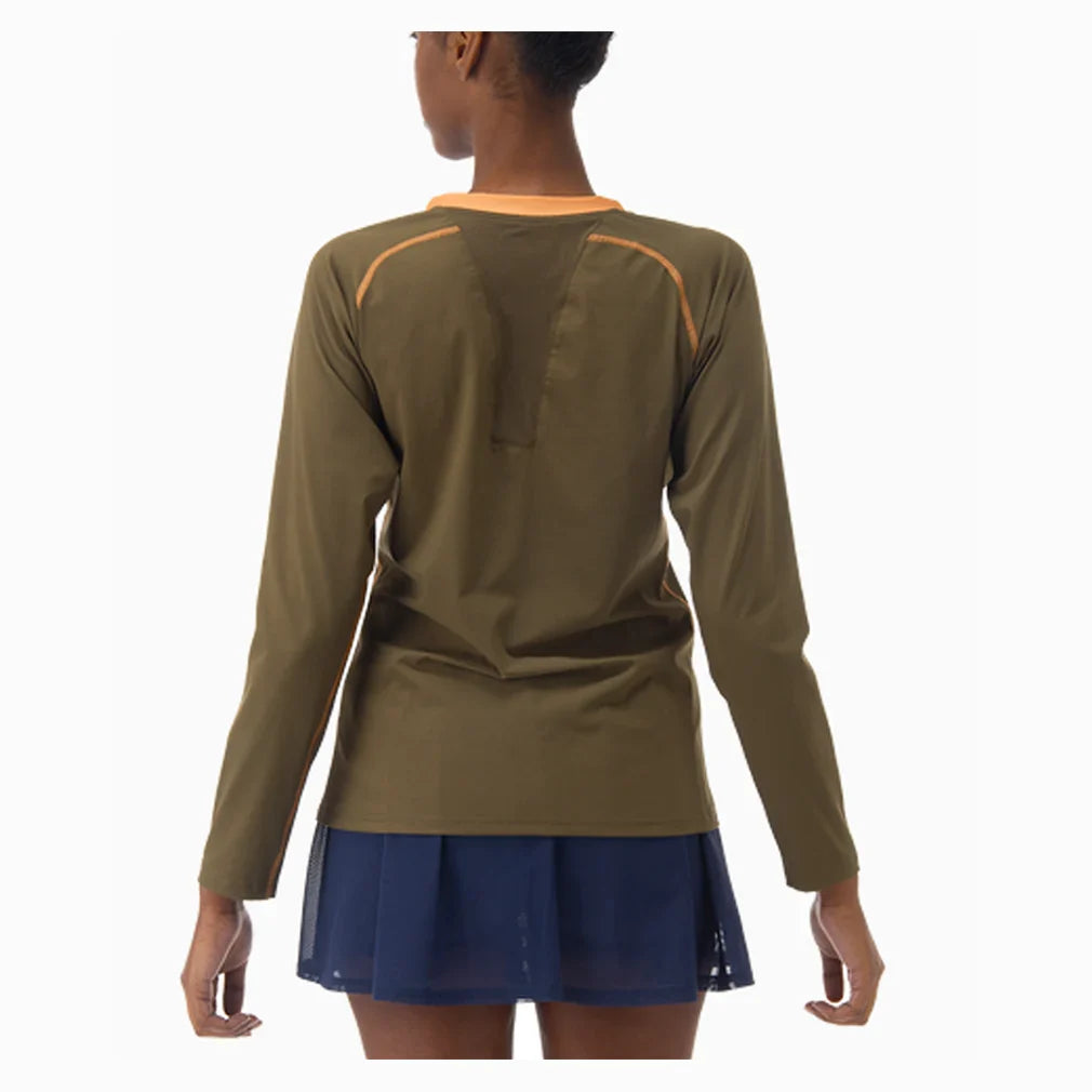 Women's Tournament Long Sleeve Tennis Top Oil Brown