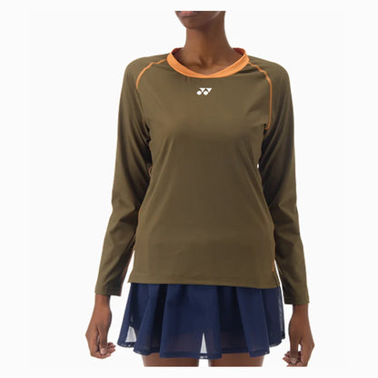 Women's Tournament Long Sleeve Tennis Top Oil Brown