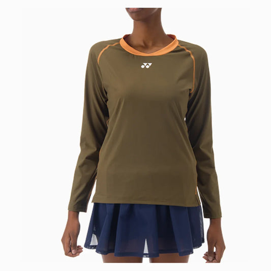 Women's Tournament Long Sleeve Tennis Top Oil Brown
