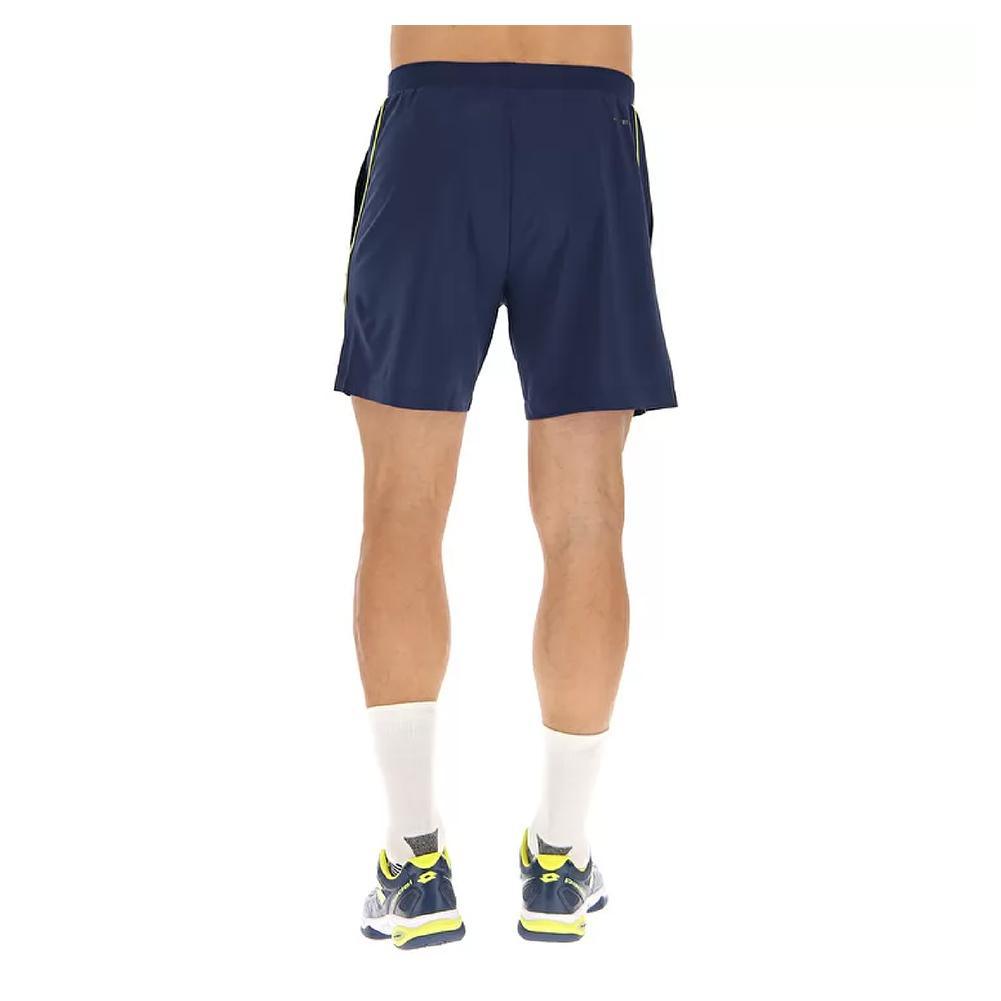 Men's Superrapida V Pickleball Short Dark Denim and Acid Yellow