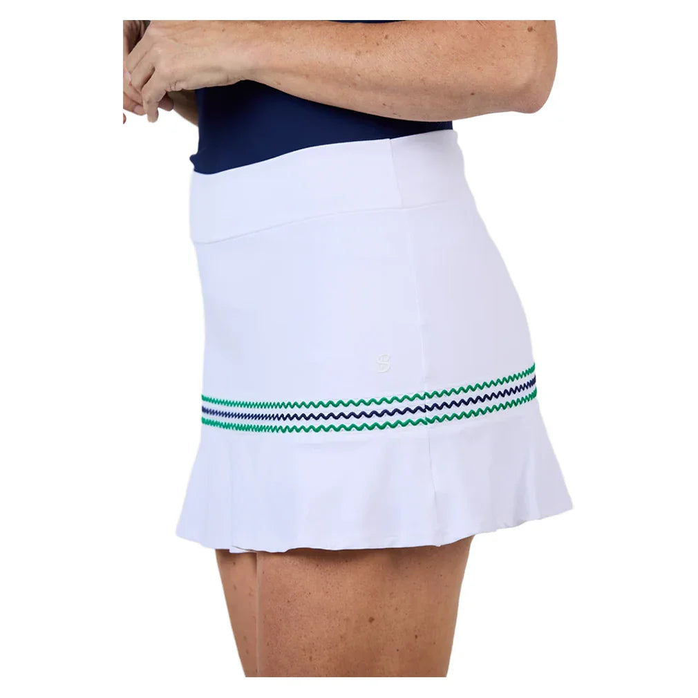 Women's 14 Inch Tennis Skort White and Zen