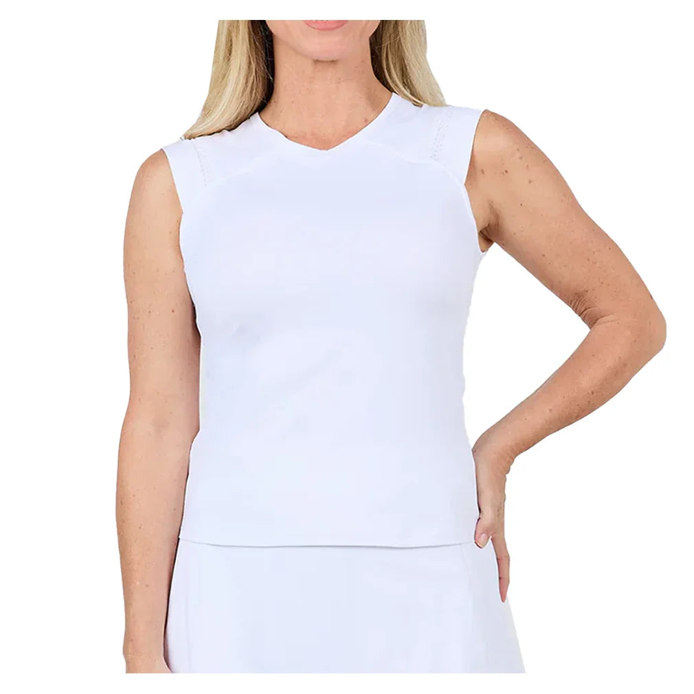 Women's Sleeveless Tennis Top White