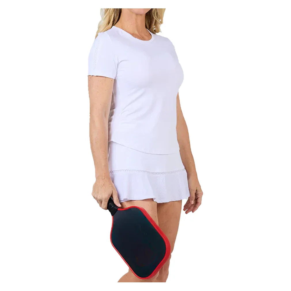 Women's Short Sleeve Tennis Top White