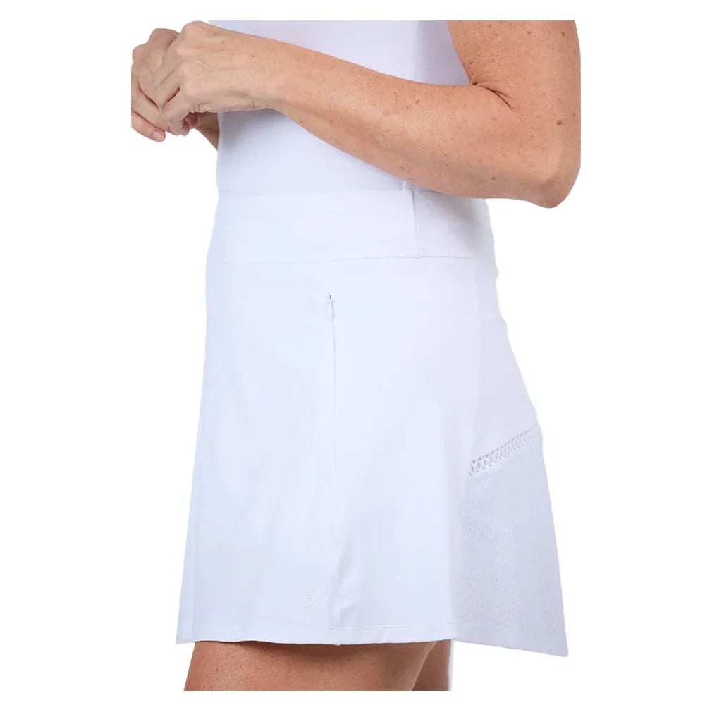 Women`s 15 Inch Tennis Skort White