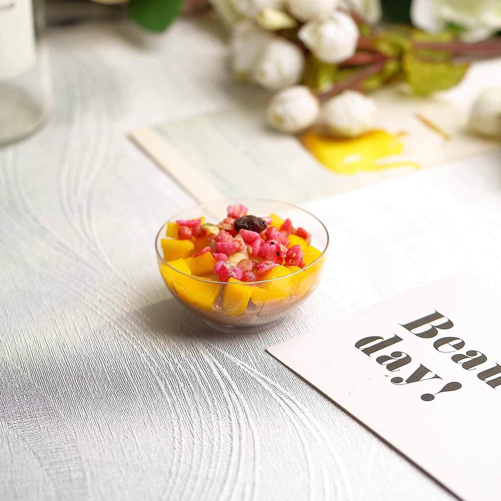 24-Pack Plastic Mini Dipping Bowls Clear - Durable Disposable Bowls for Snacks 2oz