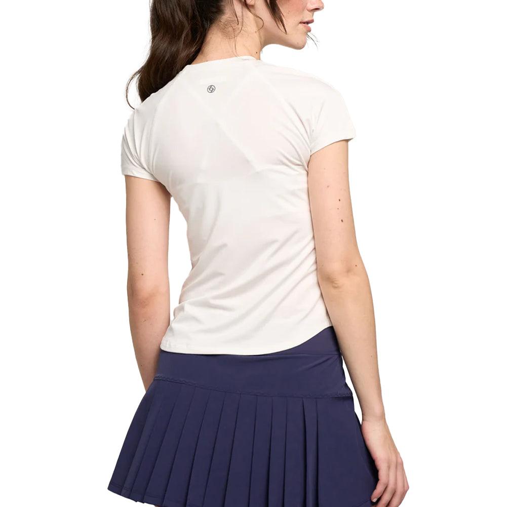 Women's Fitted Raglan Tennis Top White