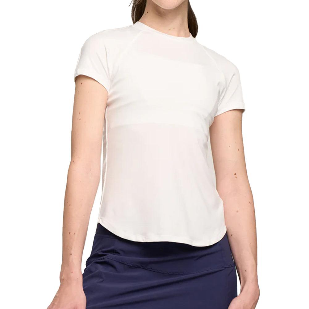 Women's Fitted Raglan Tennis Top White