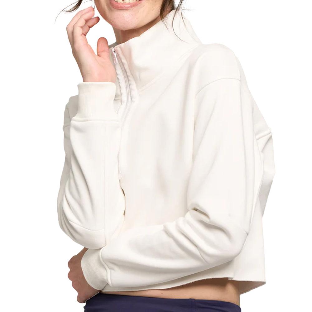 Women's Cloud Zip It Up Tennis Sweatshirt White