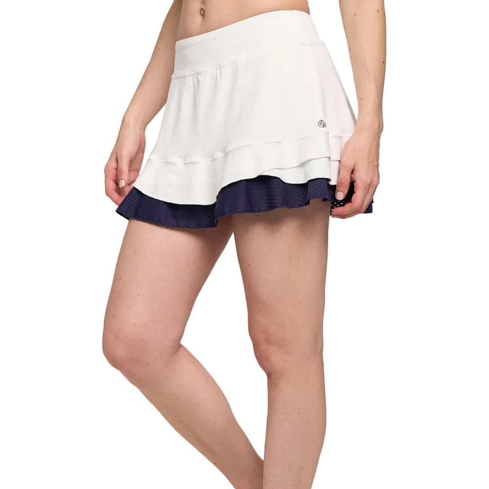 Women's Elite Distract 13 Inch Tennis Skort White and Eggplant