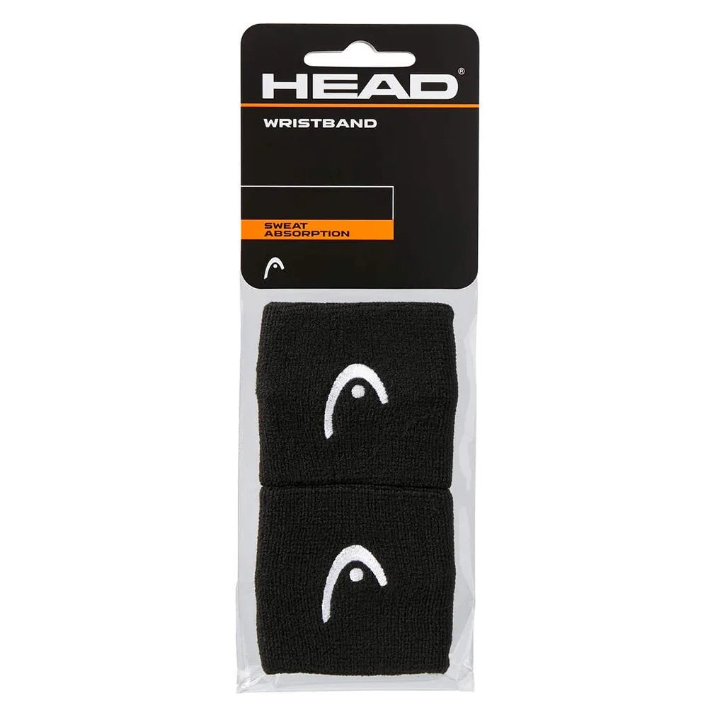 2.5 Inch Tennis Wristband 2 Pack Black - Bell Racket Store