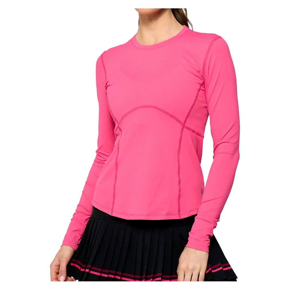 Women's Titan Long Sleeve Tennis Top Bright Pink