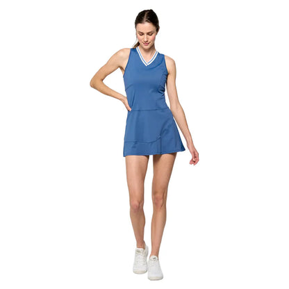 Women's Vivian Tennis Dress Denim Blue and Multi