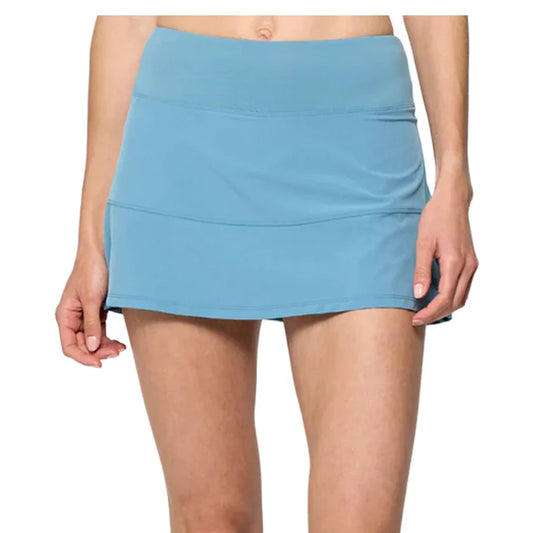 Women's Linear 13 Inch Tennis Skort Dusty Blue