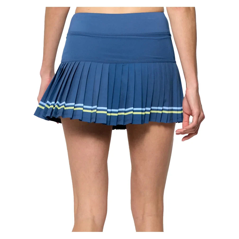 Women's Status 13 Inch Tennis Skort Denim Blue and Peridot