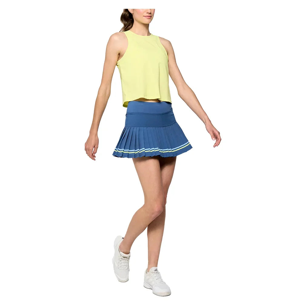 Women's Status 13 Inch Tennis Skort Denim Blue and Peridot
