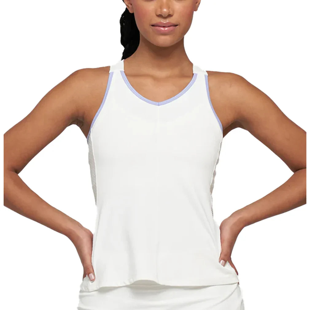 Women's Elite Ladder Tennis Tank White and Iris