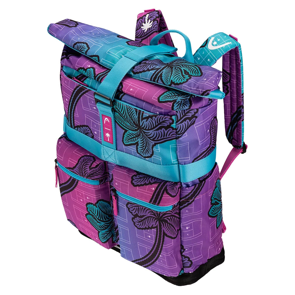 Palm Tree Crew Tour Tennis Backpack 30L Purple and Blue