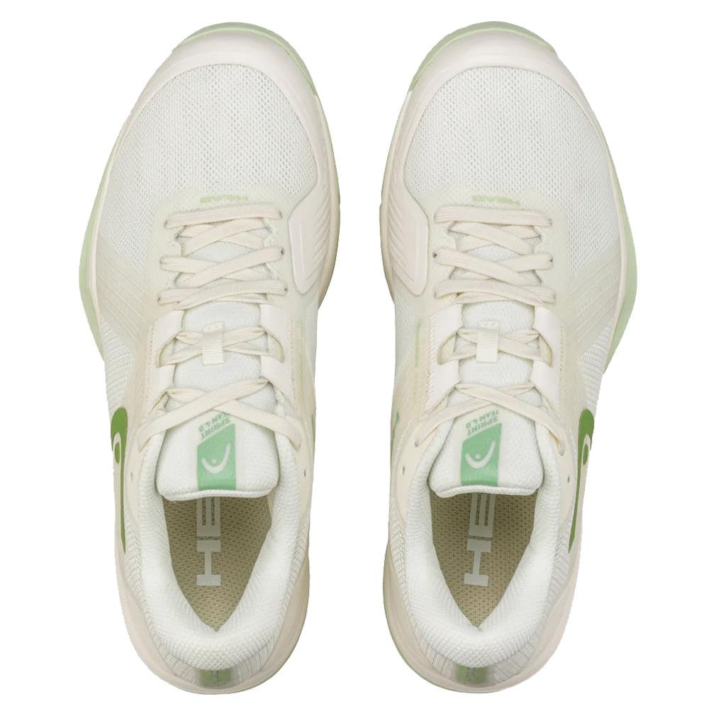 Women's Sprint Team 4.0 Tennis Shoes Chalk White and Light Green