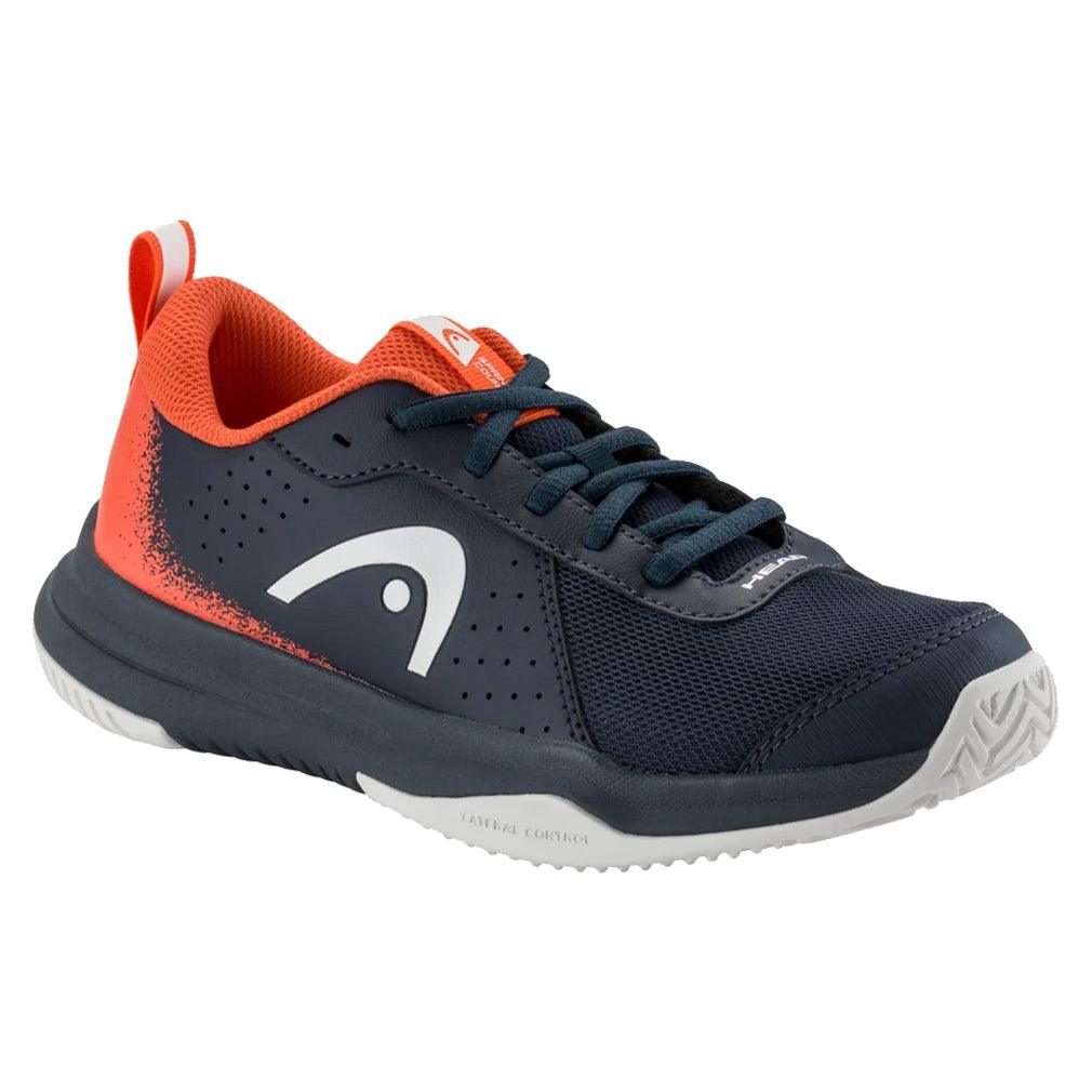 Juniors Sprint Court 4.0 Tennis Shoes Dark Blue and Red