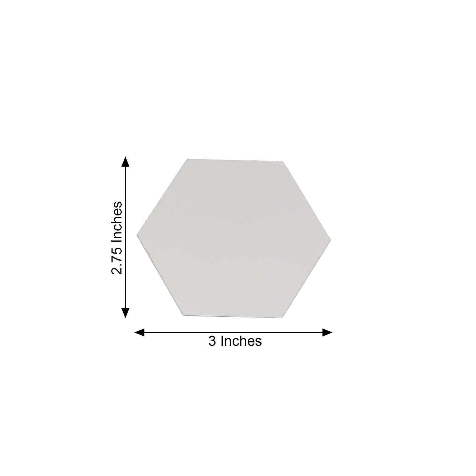 12 Pack Hexagon Acrylic Mirror Wall Stickers, 3" Removable Wall Decals For Home Decor